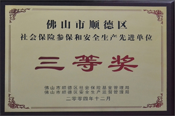 迪多-社會保險參保和安全生產先進單位 迪多-社會保險參保和安全生產先進單位